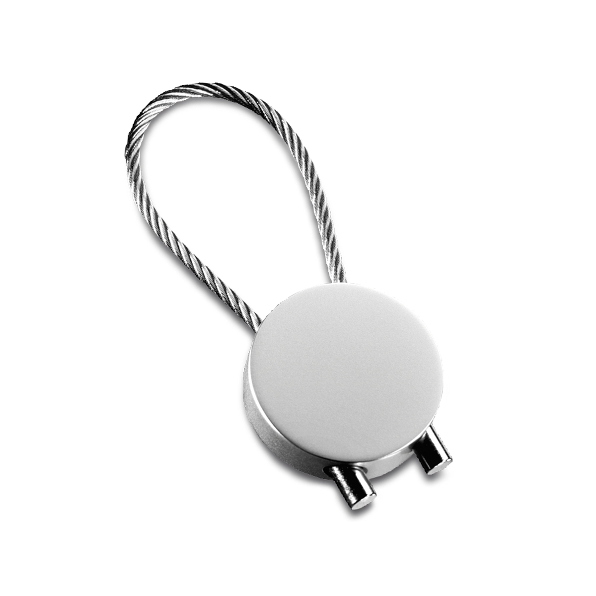 Porte-Clés Rond RE98-CABLE argenté mat Porte-Clés Rond RE98-CABLE argenté mat