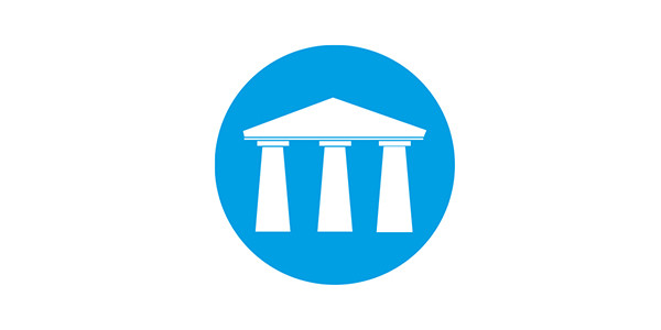 Huis met 3 pijlers - Icoon