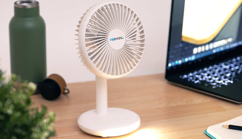Ventilateurs REEVES et autres articles électroniques en tant qu'articles promotionnels Ventilateur de table REEVES sur le bureau