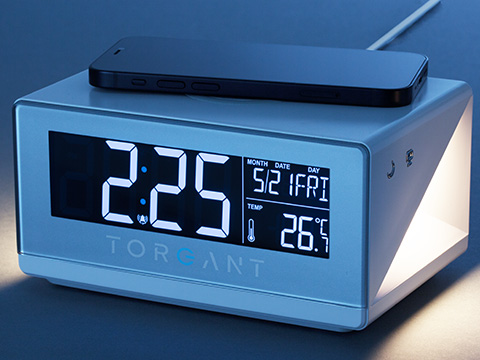 Wireless Charger with Alarm Clock REEVES-CESSNOCK white 5 Watt with lighting Alarm Clock with Wireless Charging and Light 52313