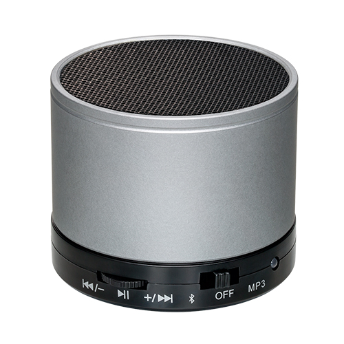 Loudspeaker with Bluetooth® technology REEVES-FERNLEY silver - 52227-SR round wireless speaker in silver