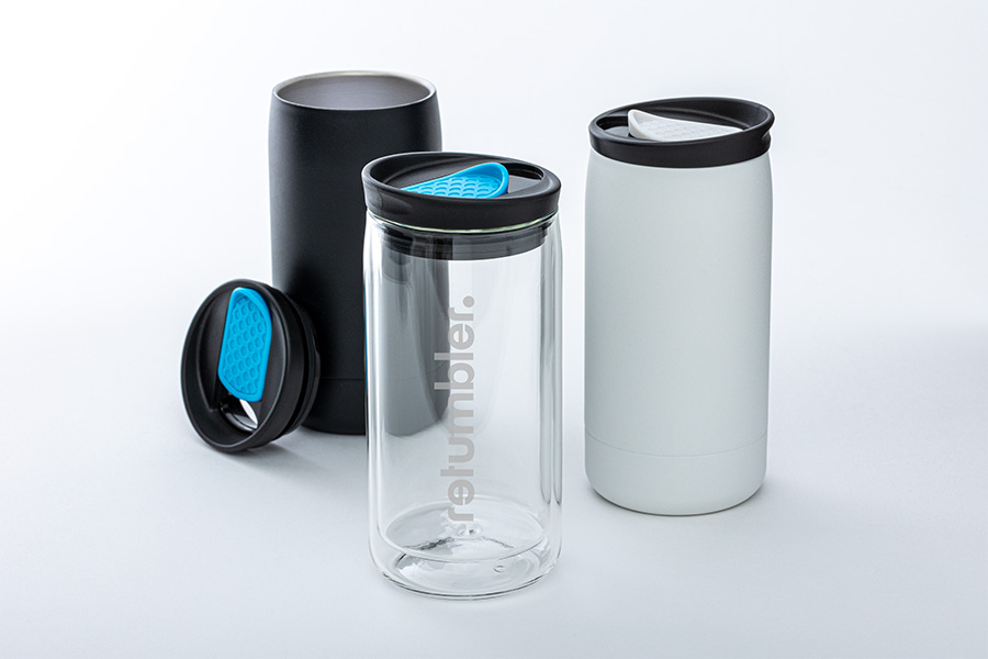 RETUMBLER-myNizza thermobekers myNizza thermobekers in roestvrij staal en glas