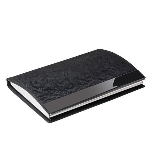 Visitenkartenetui von RE98 in schwarz Visitenkartenbox REFLECTS-BROWNSVILLE schwarz - PU und Gunmetal