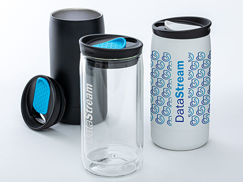 Thermobecher RETUMBLER-myNizza mit Werbeanbringung myNizza Thermobecher mit Druck und Gravur