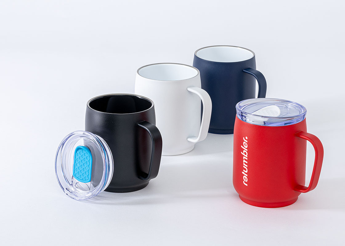RETUMBLER-myNizza office thermo mugs with ceramic coating and lid Office thermo mugs made of stainless steel with ceramic coating and lid - RETUMBLER-myNizza