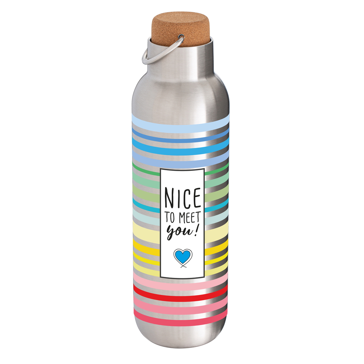 Thermotrinkflasche RETUMBLER-ORTADO 750 "NICE" silber veredeltes Muster Thermotrinkflasche RETUMBLER-ORTADO 750 "NICE" silber veredeltes Muster