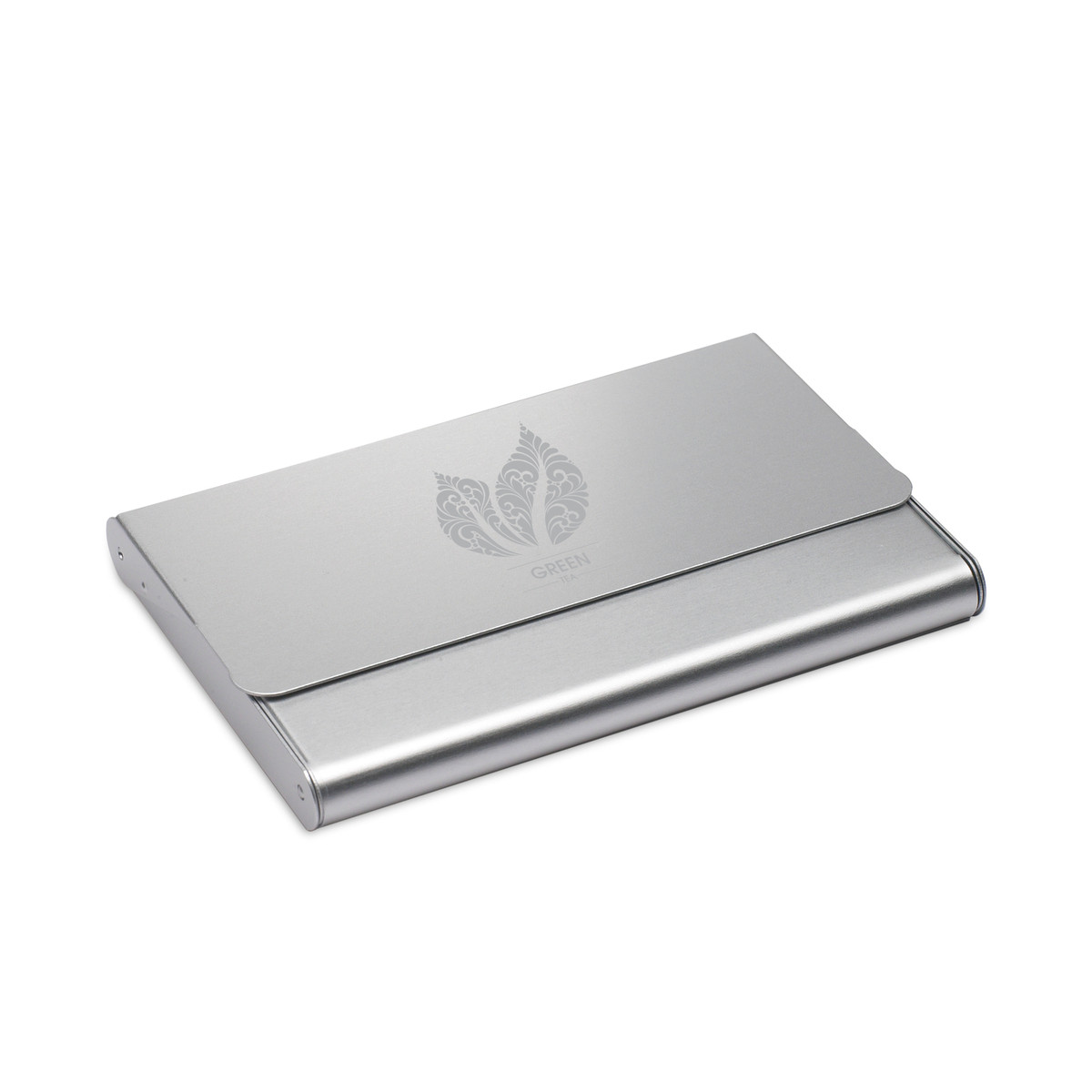 Credit and business card box RE98-HALIFAX silver branded sample Credit and business card box RE98-HALIFAX silver branded sample