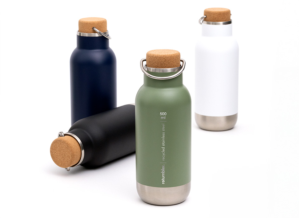 RETUMBLER thermos drink bottles as promotional items Thermo bottles from the RETUMBLER-ORTADO series with finishing