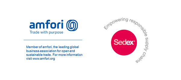 Reflects member of Amfori and Sedex Amfori and Sedex logos