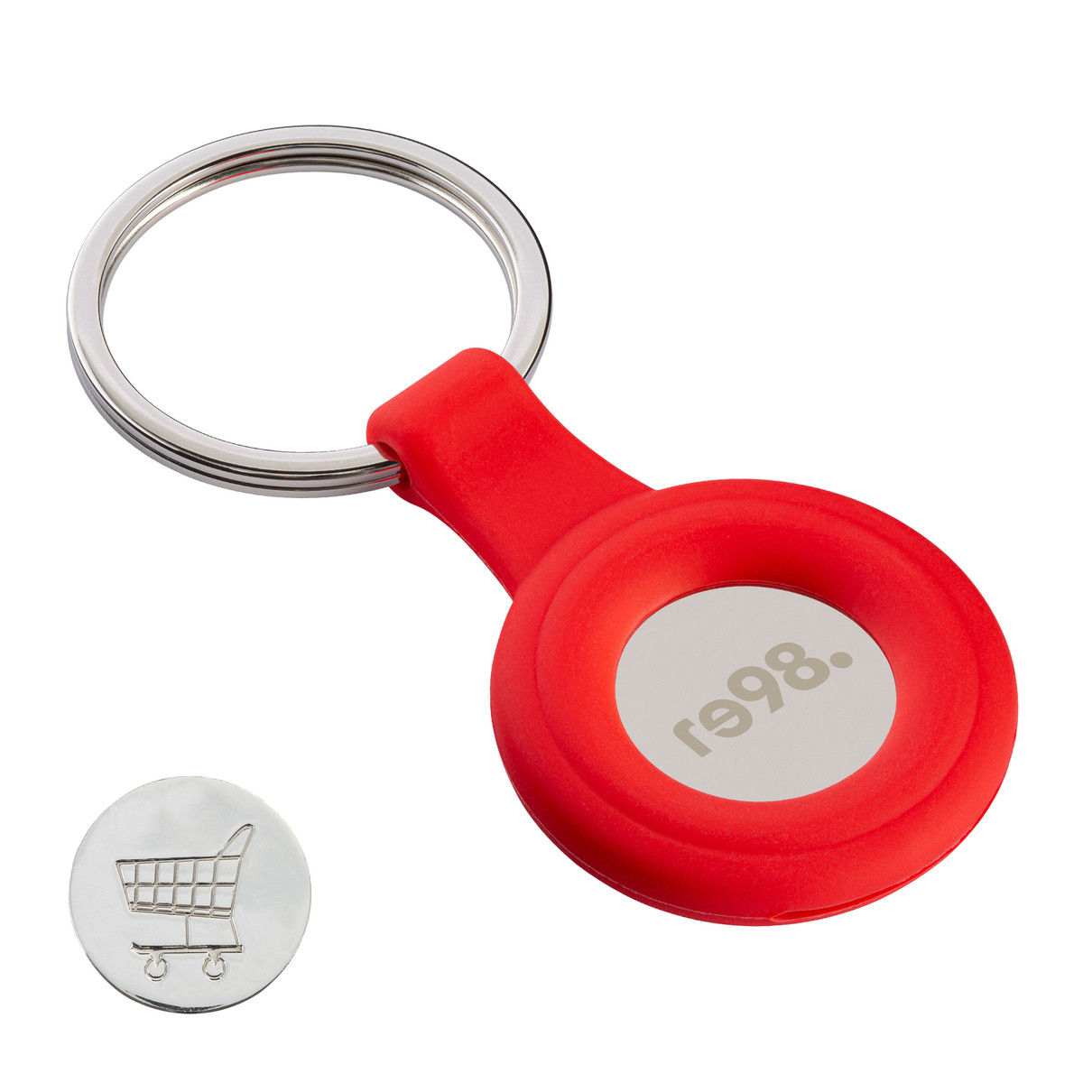 Schlüsselanhänger RE98-PORTOLA "RE98" rot veredeltes Muster Schlüsselanhänger RE98-PORTOLA "RE98" rot veredeltes Muster