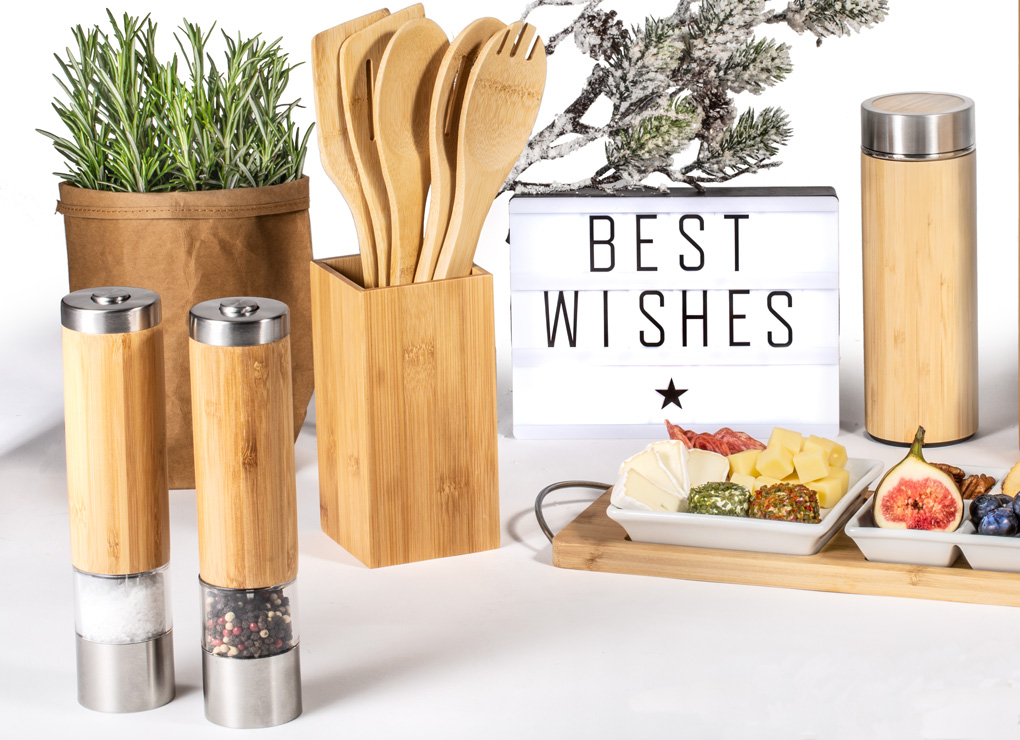 Werbeartikel aus Bambus zu Weihnachten Werbeartikel aus Bambus als Inspiration fuer weihnachtliche Werbeartikel