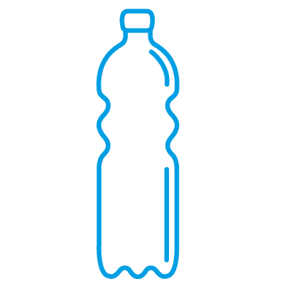 PET bottle Icon Icon PET Flasche cyan