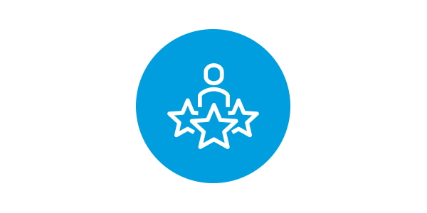 Vaardigheden pictogram Persoon met sterretje