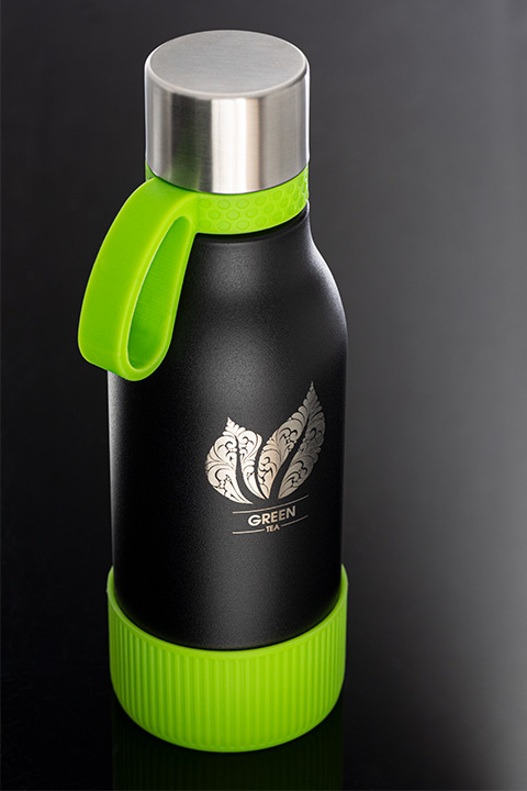 RETUMBLER-myNizza II thermo bottle with laser engraving Black myNizza II thermo bottle with laser engraving