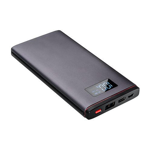 Powerbank REEVES-KUOPIO dark grey - 52385 Powerbank in dark grey with display