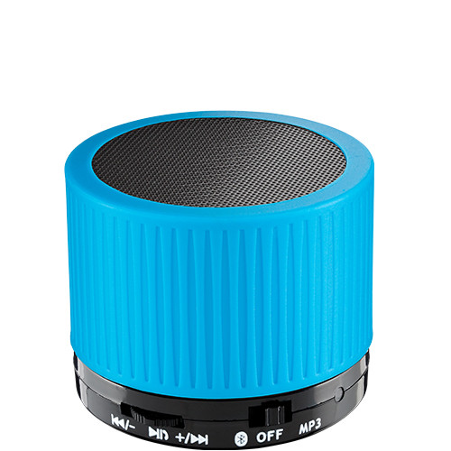 Bluetooth® Speaker REEVES myFernley with cyan sleeve and black grill