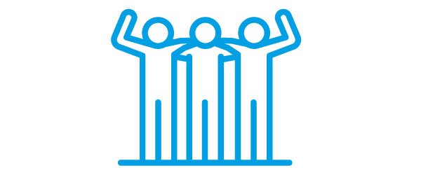 Team Spirit Icon Icon Three-person team