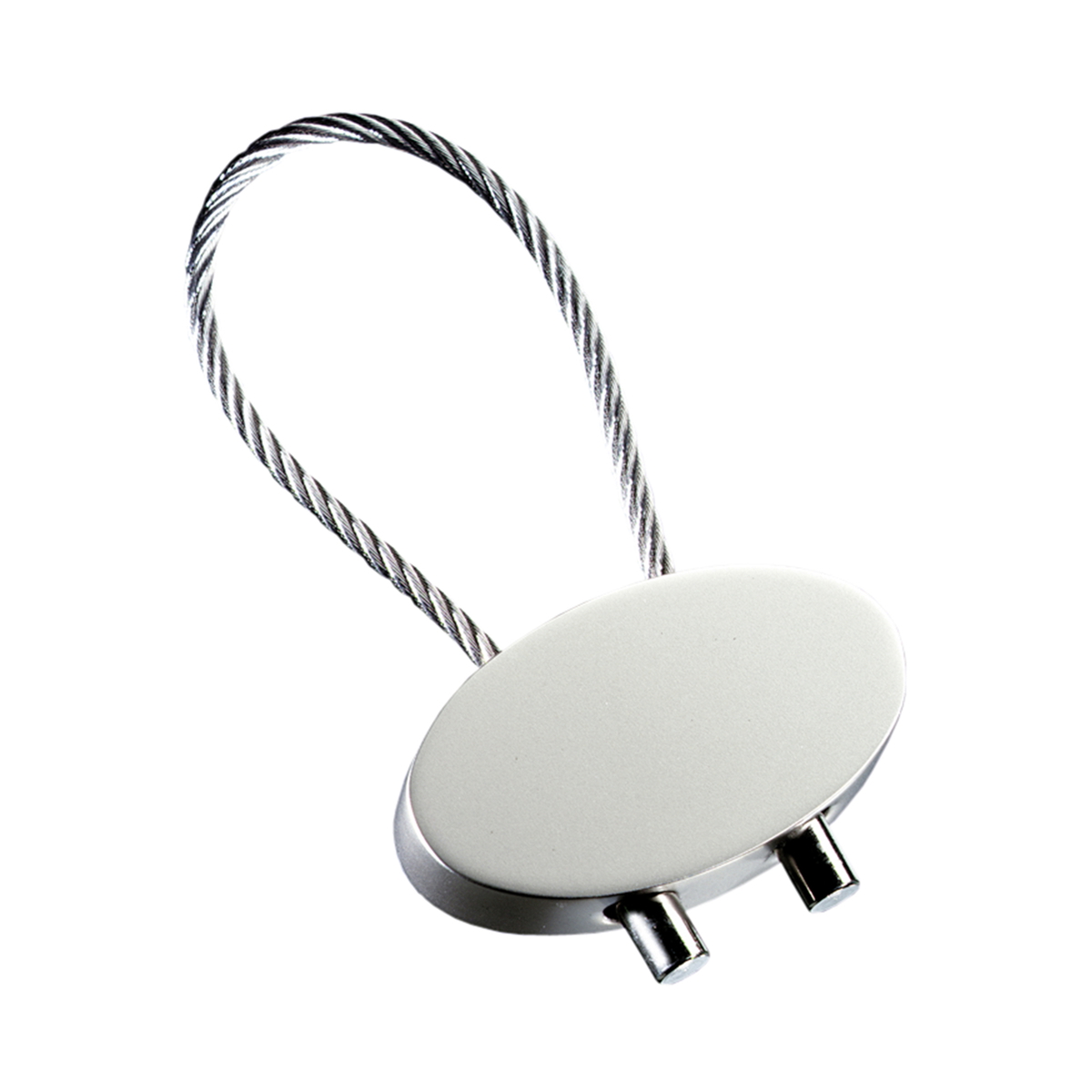Porte-Clés ovale RE98-CABLE argenté mat Porte-Clés ovale RE98-CABLE argenté mat