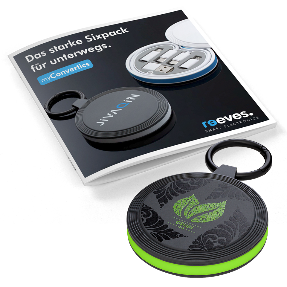 Marketingmaterial Kabelset myConvertics Broschüre und Muster von Kabelset myConvertics