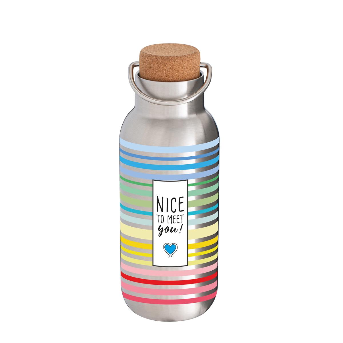 Thermotrinkflasche RETUMBLER-ORTADO 500 "NICE" silber veredeltes Muster Thermotrinkflasche RETUMBLER-ORTADO 500 "NICE" silber veredeltes Muster