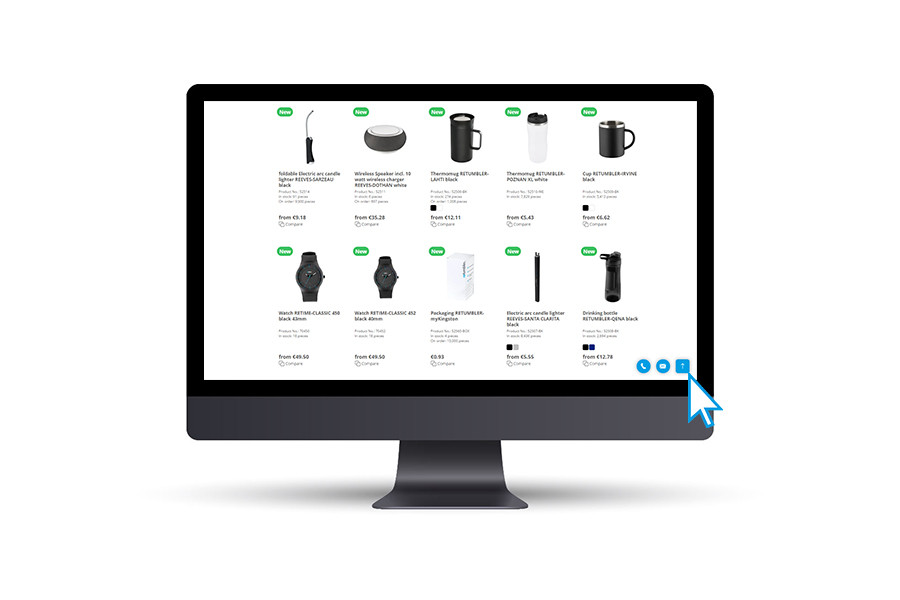 REFLECTS Ongoing contact options REFLECTS product listing page with contact buttons