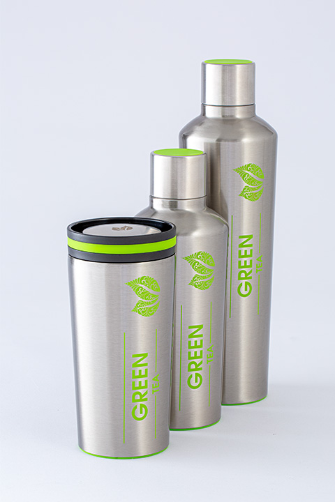 Drinkware Serie myDrinqeo mit Green Tea Veredelung Drinkware Serie myDrinqeo mit Veredelung