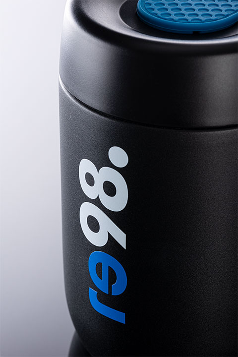 pad printing on Lunchpot myNizza Large promotional print on black lunch pot