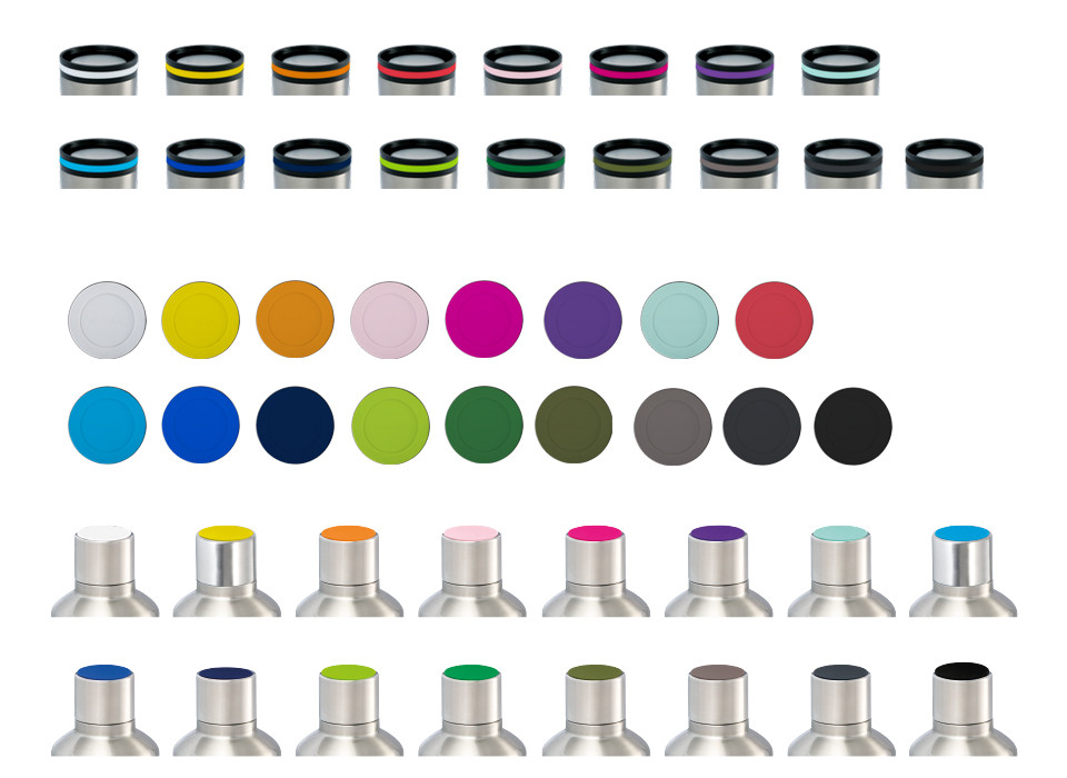 myDrinqeo Drinkware Series Kleurkeuze voor deksel en zachte bodem