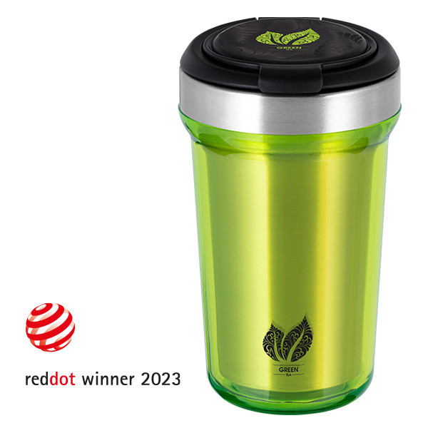 Reddot Winner 2023 Retumbler-myVivero Reddot Winner 2023 Retumbler myVivero Thermobecher Grün mit Logo