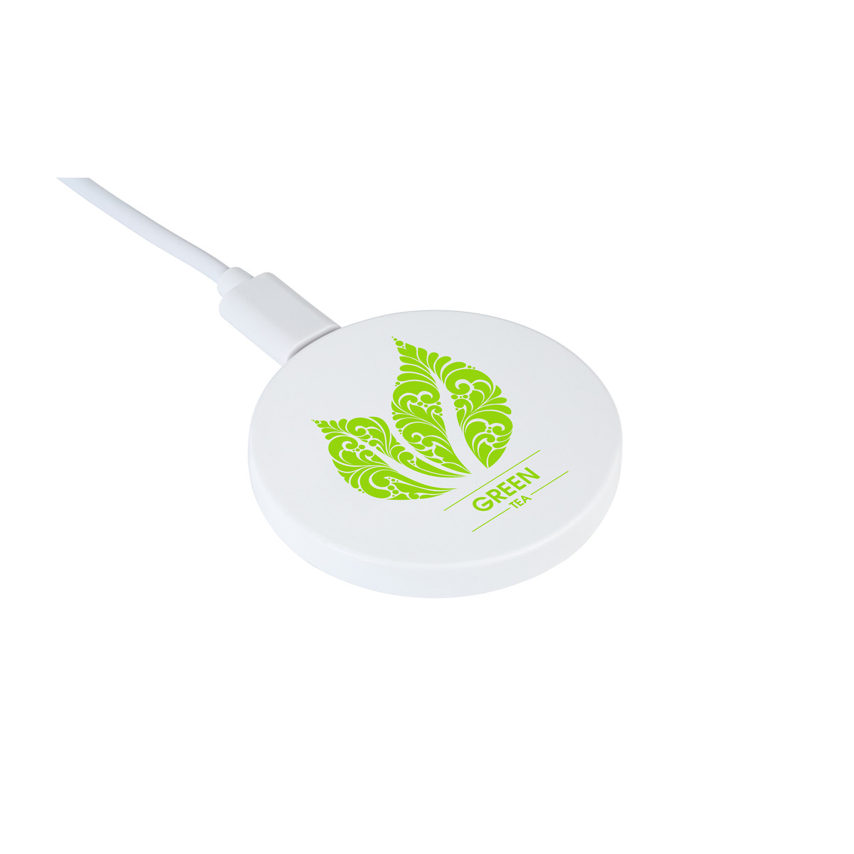 Magnetische draadloze oplader REEVES-GUYNOM wit bedrukt sample