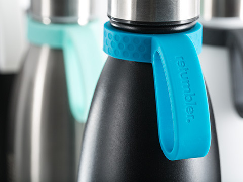 insulated bottle myNizza with silicone ring detail bottle neck with silicone ring