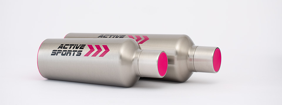 Thermoflaschen myDrinqeo mit Logo Thermoflaschen myDrinqeo mit Active Sports Logo