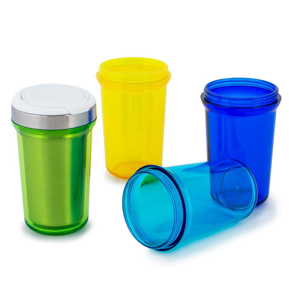 myVivero thermo mug with outer cups myVivero thermo mug with different outer mug colours