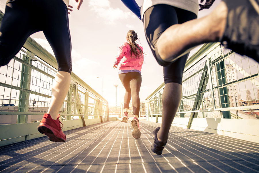 Gruppe beim Joggen
