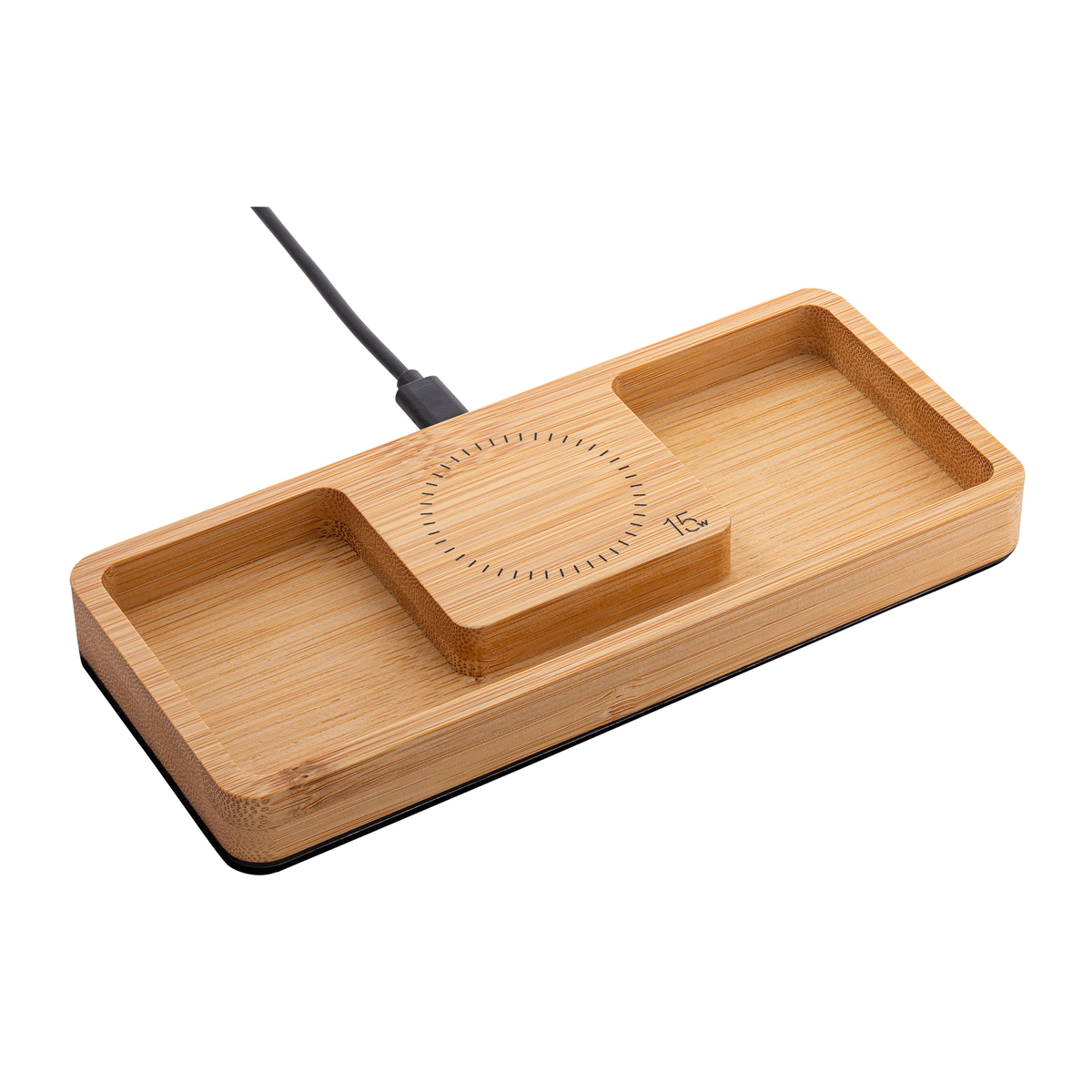 Desktop Organizer with wireless charger REEVES-BAMBOOCHARGE 15 Watt Desktop Organizer with wireless charger REEVES-BAMBOOCHARGE 15 Watt