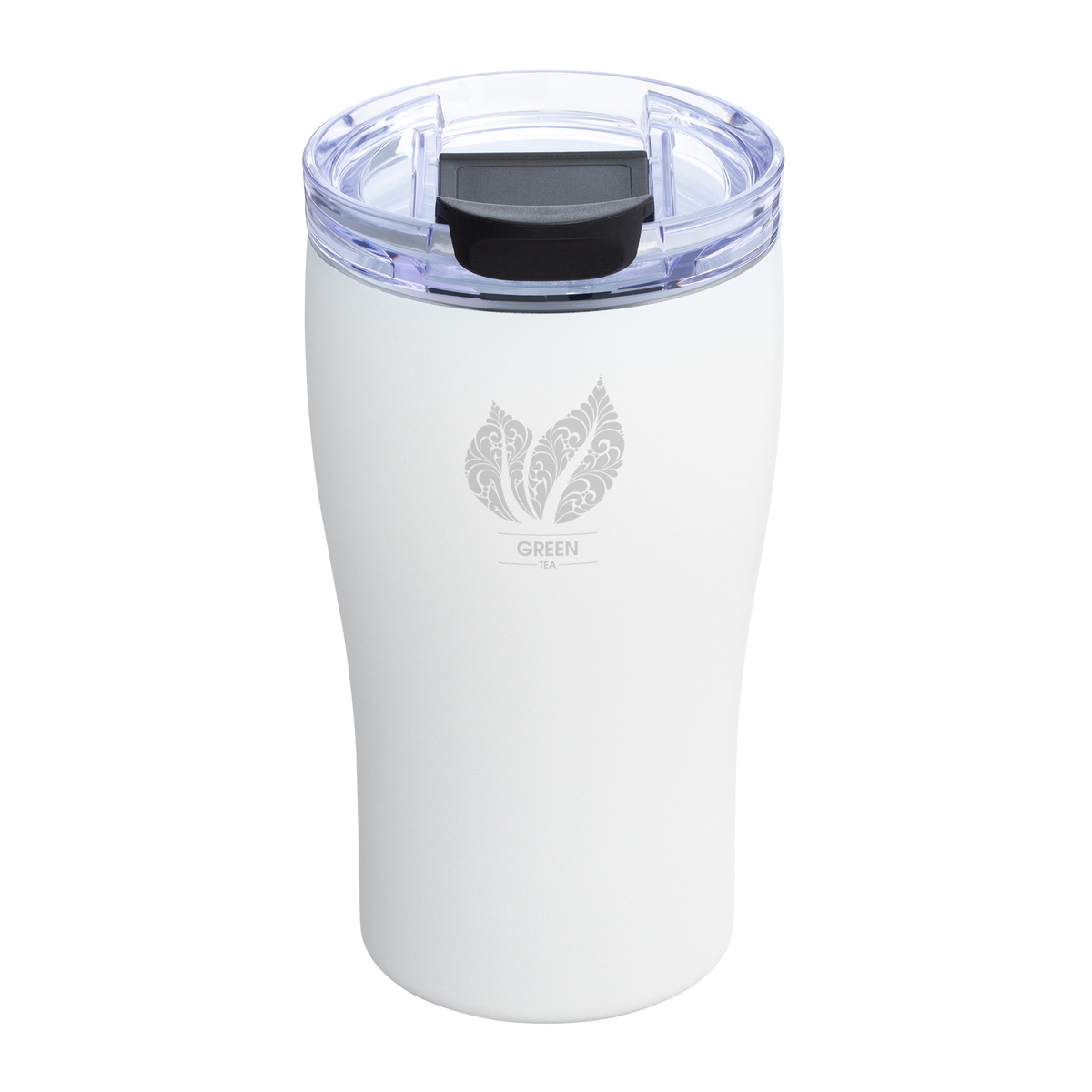 Thermo mug RETUMBLER-MEZZO CERAMIC "GreenTea" white branded sample Thermo mug RETUMBLER-MEZZO CERAMIC "GreenTea" white branded sample