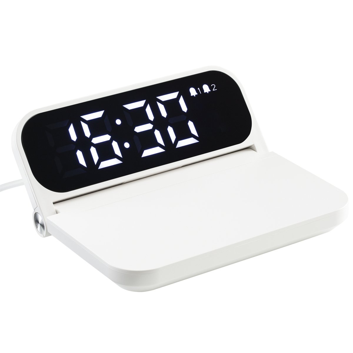 Fast Wireless Charger with alarm clock REEVES-BOXBURN white 15 Watt