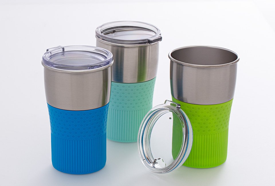 Mug à boire configurable myMEZZO avec couvercle transparent