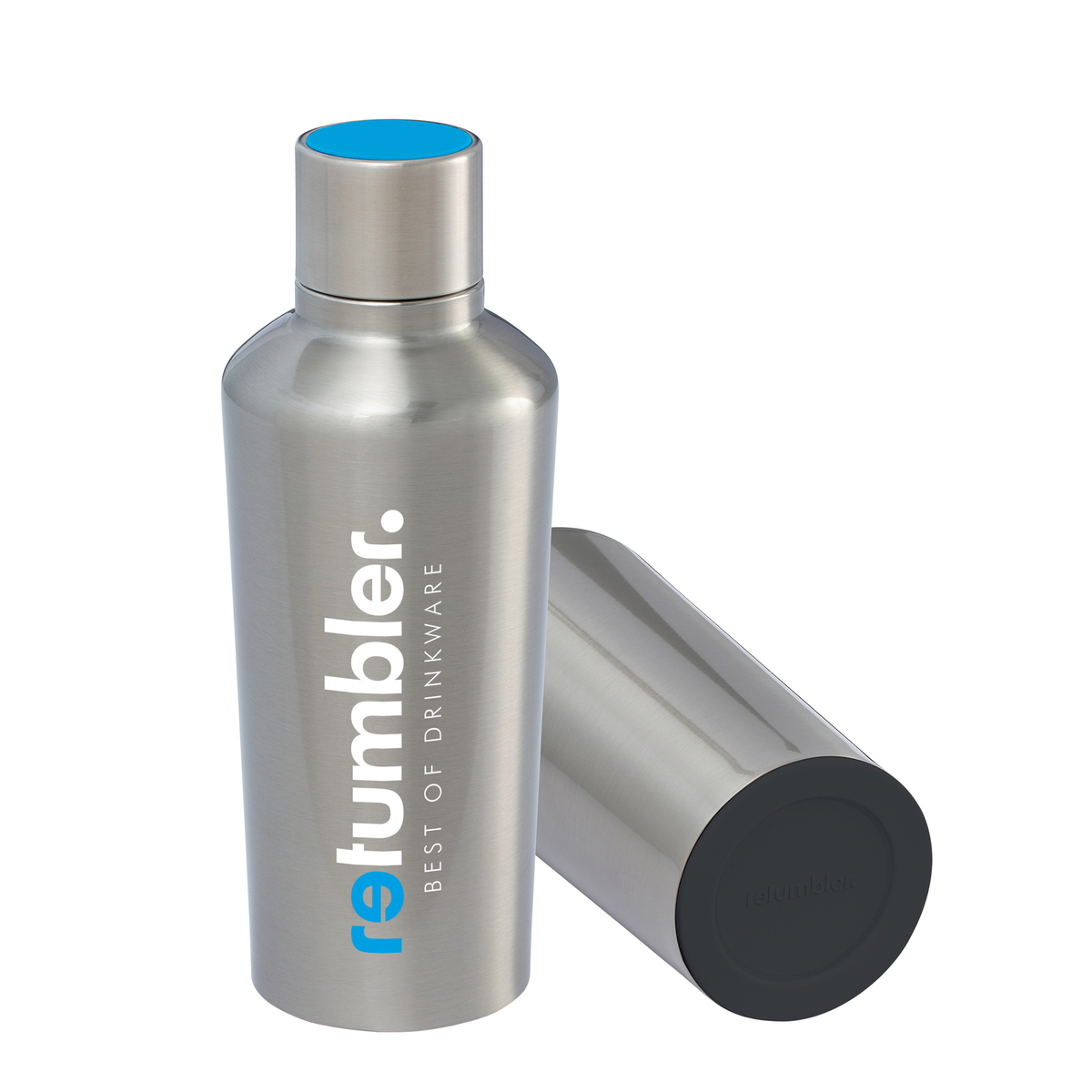 Thermo Drinking Bottle REFLECTS-myDRINQEO 500 "RETUMBLER" silver branded sample Thermo Drinking Bottle REFLECTS-myDRINQEO 500 "RETUMBLER" silver branded sample