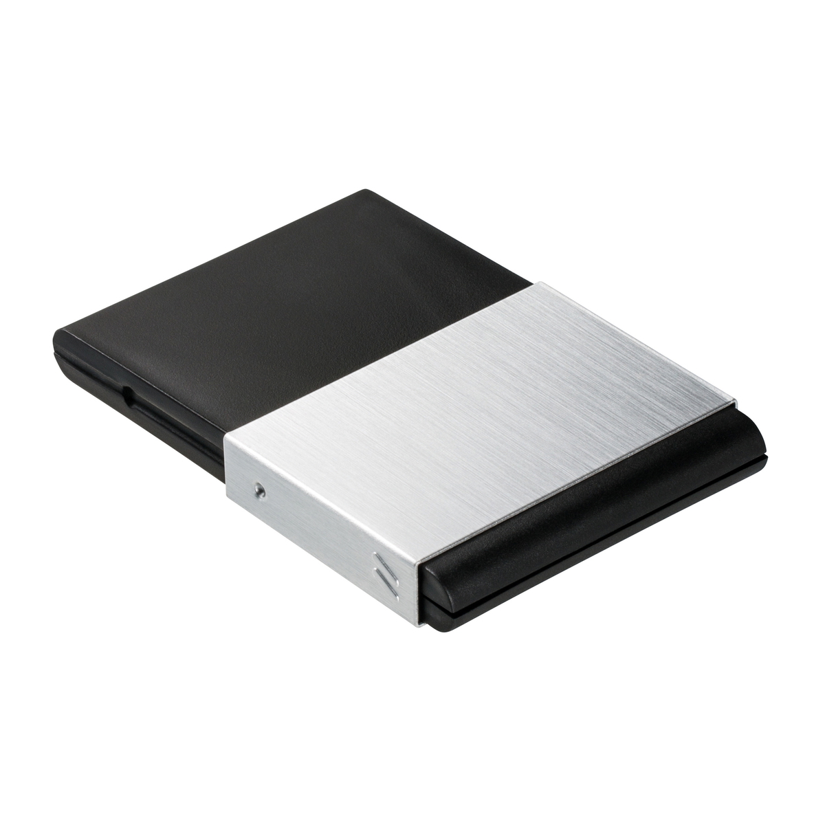 Credit and business card box REFLECTS-SARZEDO silver / black Credit and business card box REFLECTS-SARZEDO silver / black