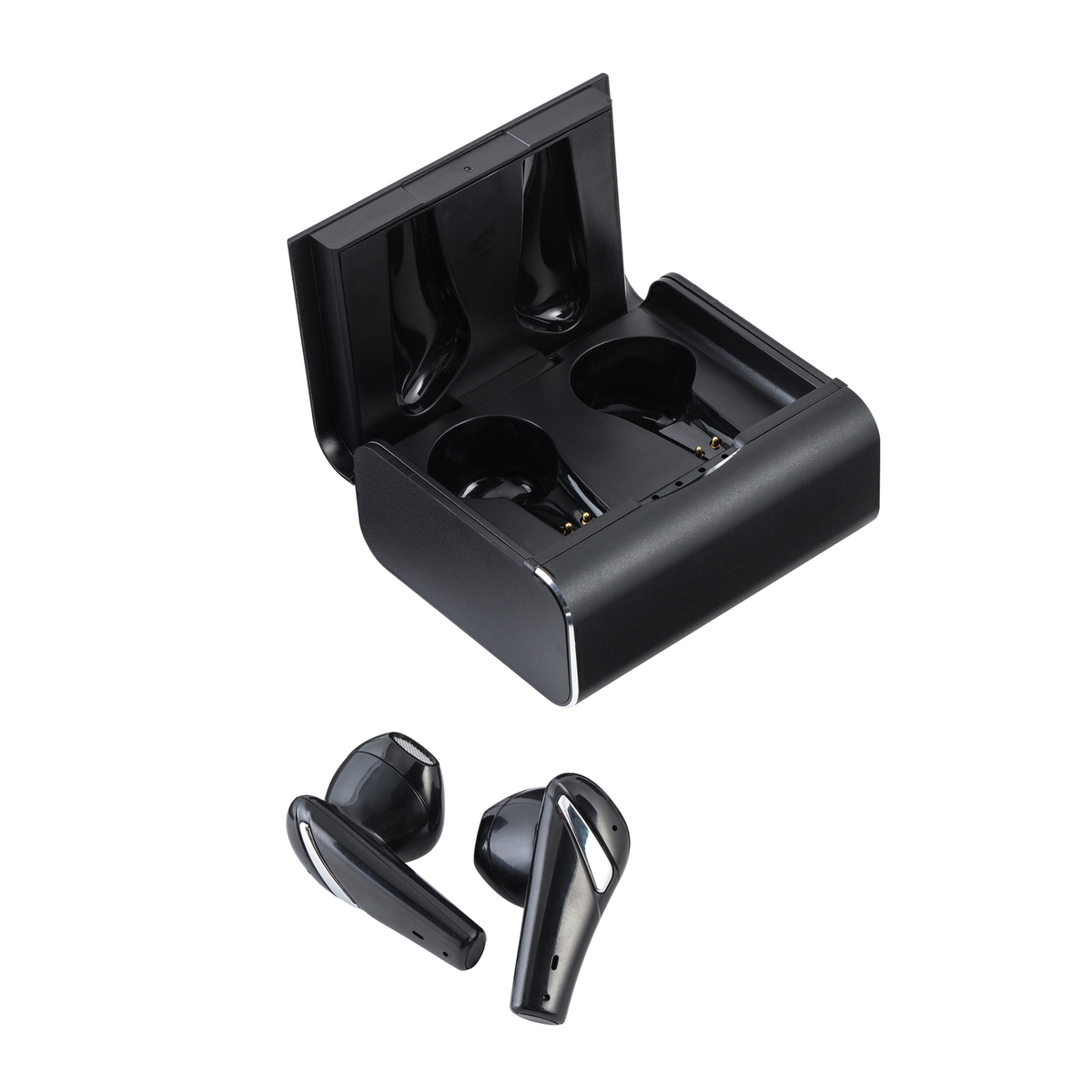 Wireless Kopfhörer mit Ladecase REEVES-SWUGGI schwarz Wireless Kopfhörer mit Ladecase REEVES-SWUGGI schwarz
