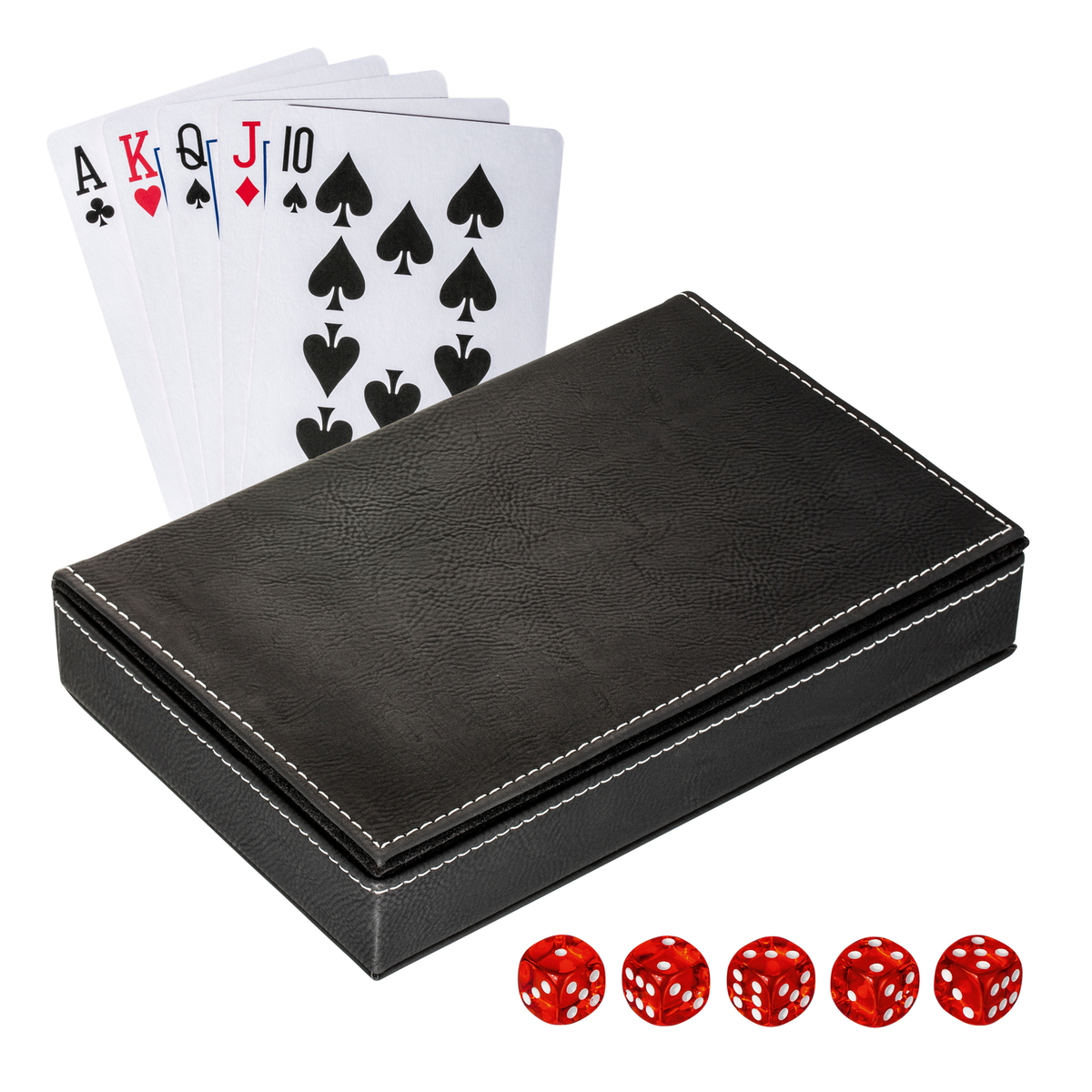 Playing cards set with box RE98-SALAMINA black Playing cards set with box RE98-SALAMINA black