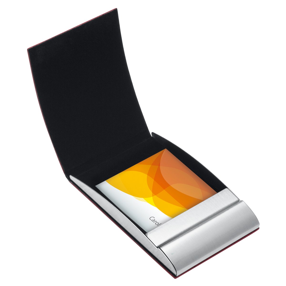 Credit and business card box REFLECTS-VANNES red
