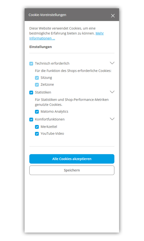Screenshot Cookie Constent Screenshot Cookie Consent Reflects
