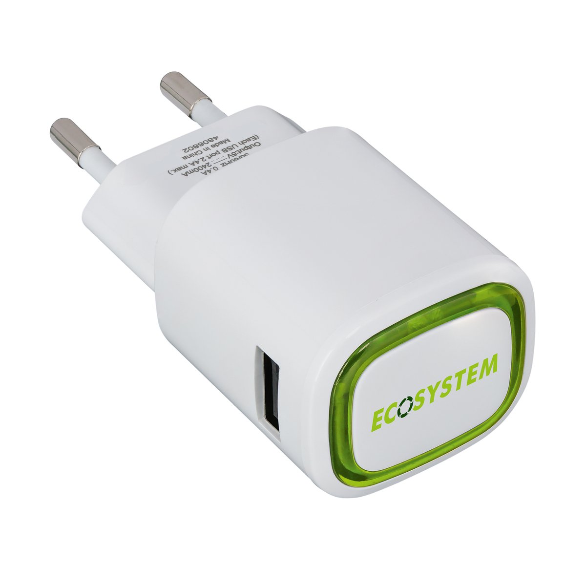 Adaptateur secteur pour appareils USB COLLECTION 500 vert clair