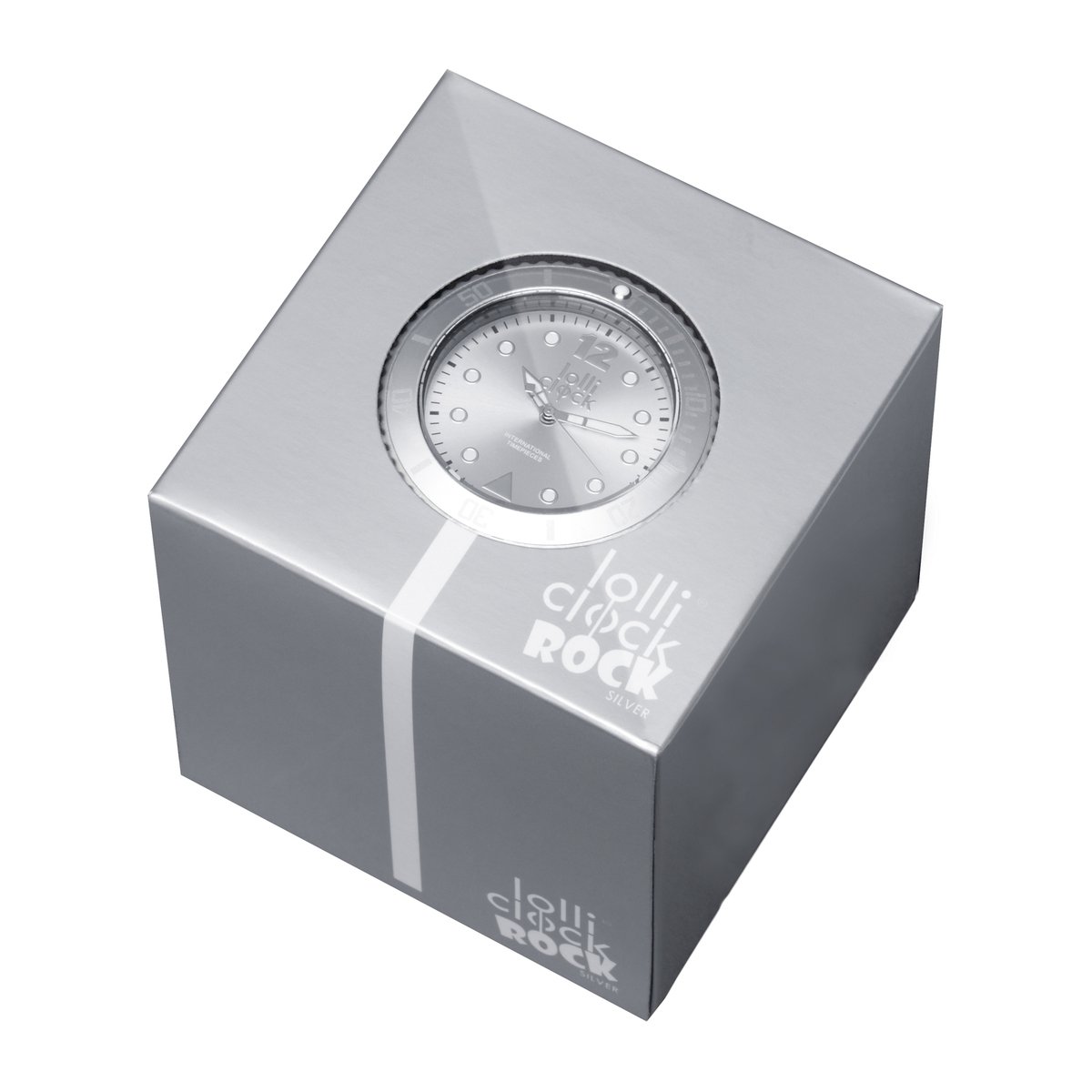 Clock LOLLICLOCK-ROCK MATT silver