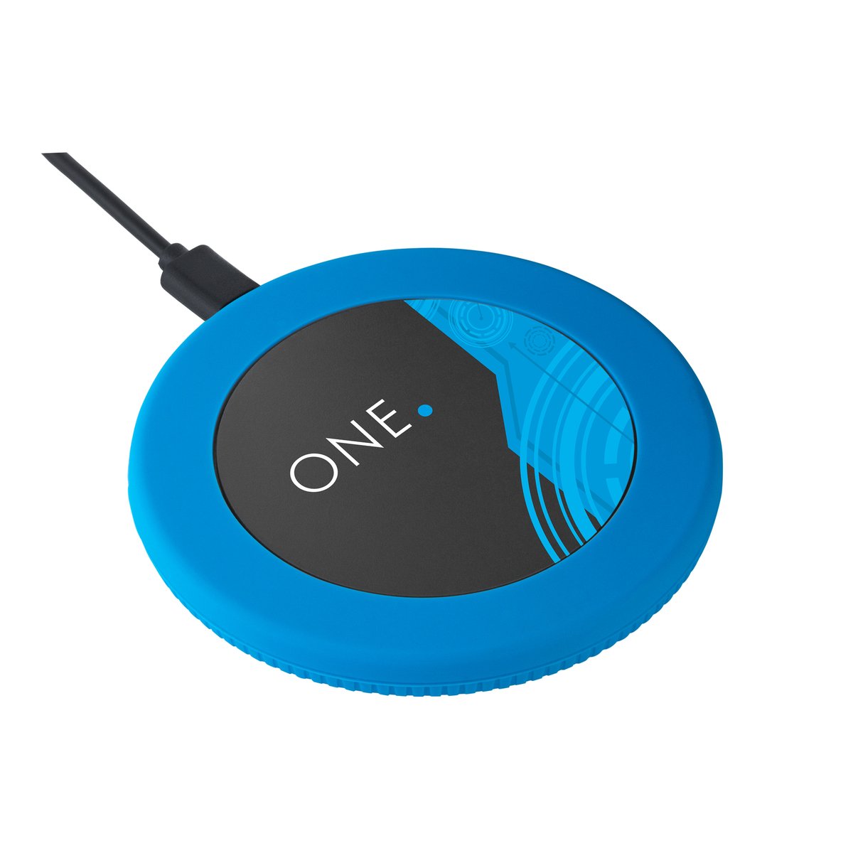 Wireless Charger REEVES-myMatola "one" schwarz/blau 15 Watt veredeltes Muster