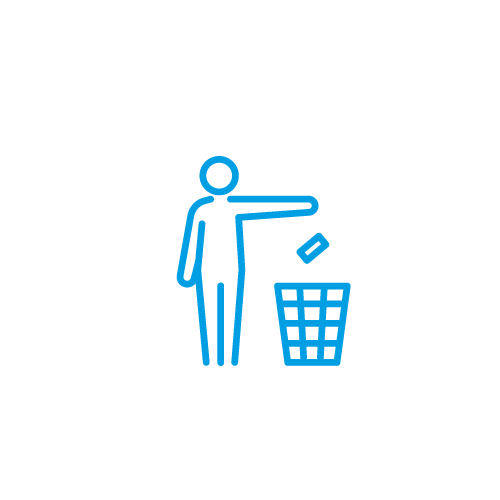 Throw away rubbish icon Throw away rubbish icon