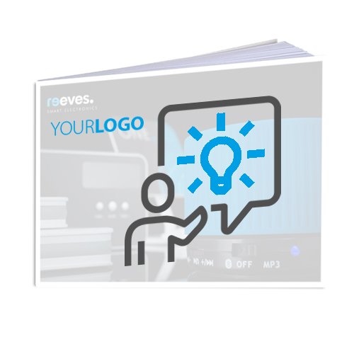 Catalogue REEVES avec couverture alternative - emplacement pour le logo du client