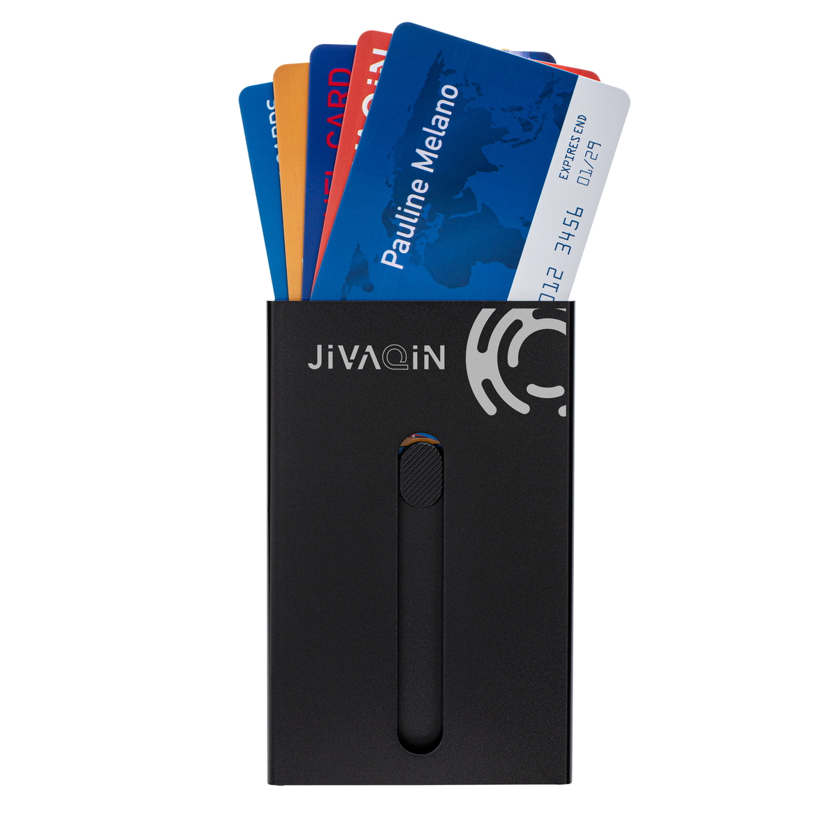 RFID Protection Card Case RE98-GRAND OUVERT "JiVAQIN" black branded sample RFID Protection Card Case RE98-GRAND OUVERT "JiVAQIN" black branded sample